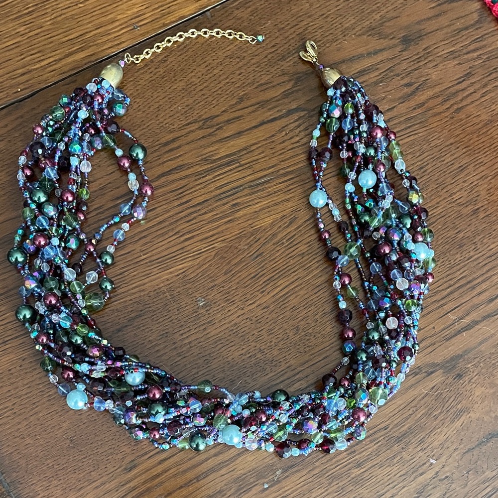 Joan Rivers Multicolor Beaded Necklace with Gold Accents